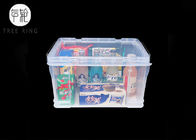 Poubelles de stockage en plastique empilables de catégorie comestible, boîte de caisse en plastique de 60 litres