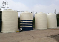 Réservoirs cylindriques de moule rotatif personnalisés réservoirs de stockage d'eau en plastique blanc / noir PT20,000L