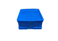 Euro de HDPE empilant les conteneurs droits de mur de couleur bleue de conteneurs avec des couvercles 500*380*180mm
